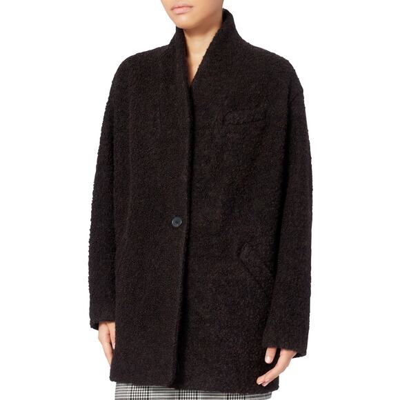 IRO Rafa Oversized Burgundy Coat Size 4 - Picture 3 of 14